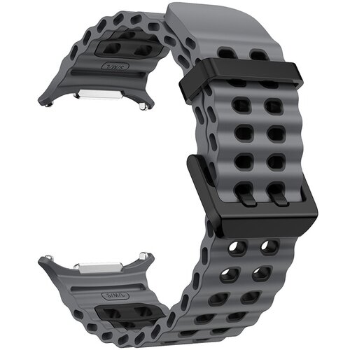 INF Silikonski &scaron;portni pa&scaron;ček, združljiv s Samsung Watch Ultra - Ocean Band Style Black, (5000079065) Cene