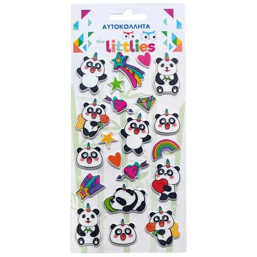 Luna The Littlies: Panda medvjedi 3D pufasti naljepnica set 10x22cm veličine Cijene
