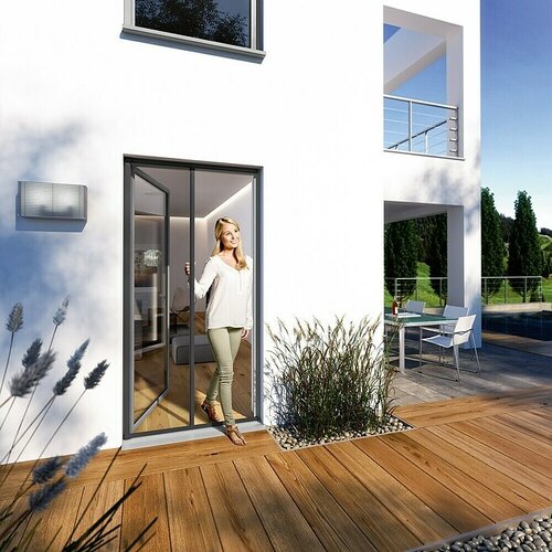 Windhager Za&amp;scaron;čita proti mrčesu za vrata Plus (&amp;Scaron; x V: 4,2 x 225 cm, Montaža mreže proti mrčesu: Lepljenje, Barva okvirja: Antracit) Slike