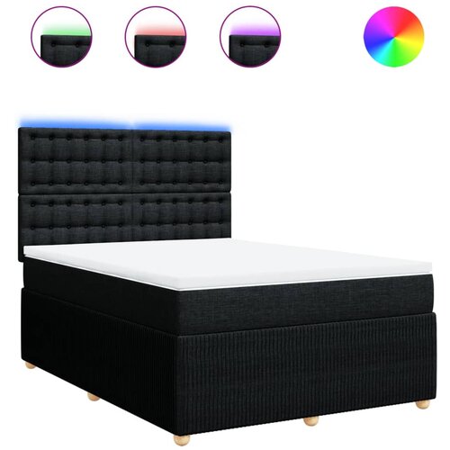 Maison Chic Box spring posteljni - Vzmetna postelja z vzmetnico črn 140x190 cm blago SL11227, (21884857) Cene