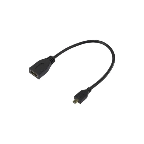 SpeaKa Professional HDMI adapter [1x HDMI utikač D Micro 1x HDMI utikač ženski] 0.20 m, crna, pozlaćeni utični kontakti