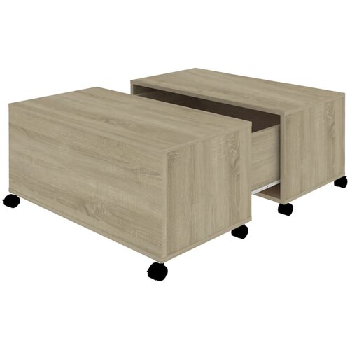  Stolić za kavu boja hrasta sonome 75 x 75 x 38 cm od iverice Slike