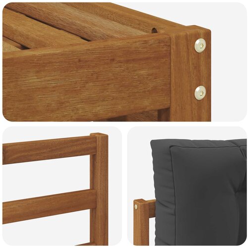  Set vanjskih sofa 6 kom. Prirodna i antracit 325 x 166,5 x 73 cm Slike