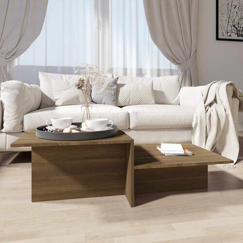 Stolić za kavu smeđi hrast 111,5 x 50 x 33 cm konstruirano drvo Cijene