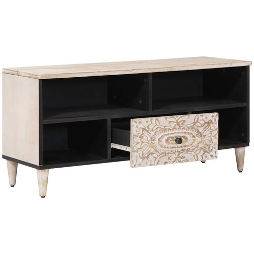  ormar s ladicama Bijelo 100 x 33,5 x 46 cm Čvrsto drvo manga Slike