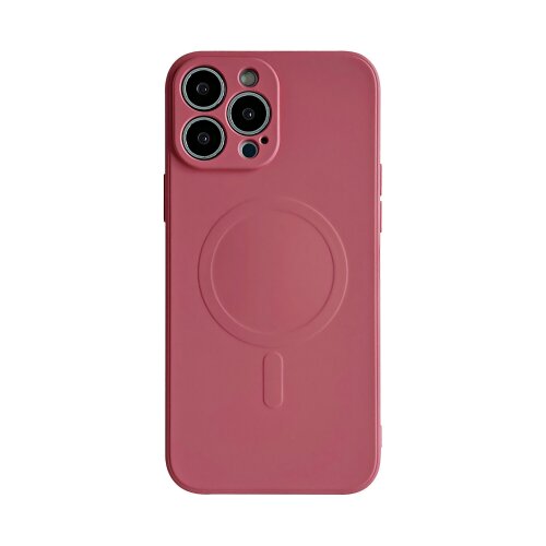 Onasi silikonski ovitek MagSafe za iPhone 14 Pro Max - mat rdeč Slike