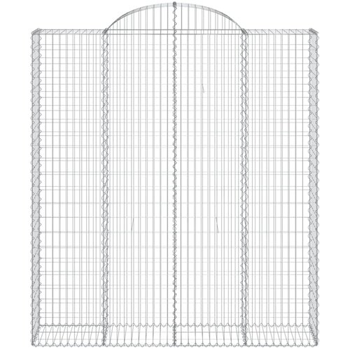  Lučne gabionske ko&amp;scaron;are 7 kom 200x50x220/240cm pocinčano željezo Slike