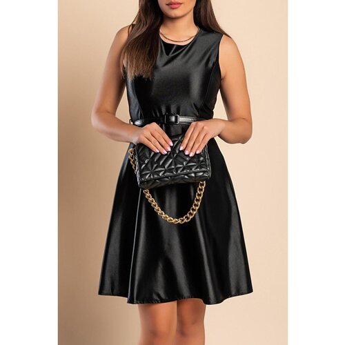 Fenzy Mini Haljina Od Imitacije Satena, Crna Cijene