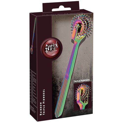 Fetish Collection Dvostruki točkić sa iglicama Rainbow Cene