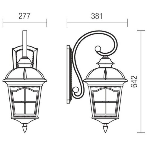  Redo 9648 - Spolja&amp;scaron;nja zidna lampa YORK 1xE27/70W/230V IP44 braon Slike
