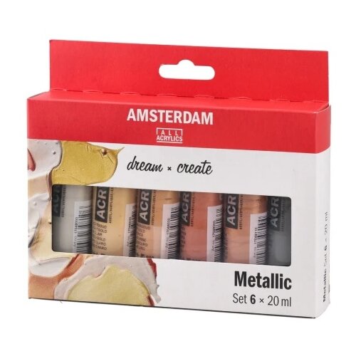 Royal Talens amsterdam akrilna boja set 6k metallic set 6 x 20ml ( 680925 ) Slike
