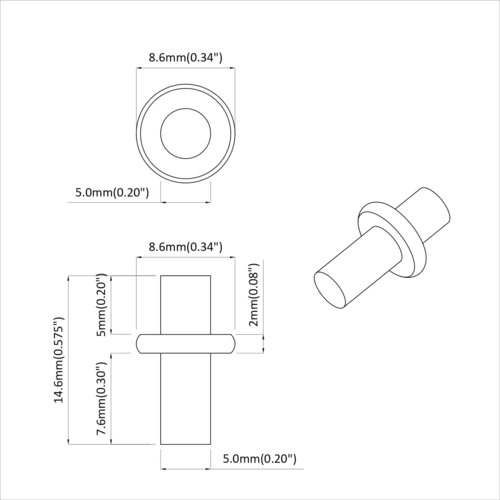  Polica Kuka 4500 pcs Srebrno 8,6 x 8,6 x 14,6 mm Čelik Slike