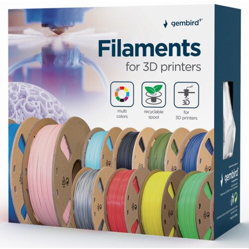 Gembird 3DP-PETG1.75-01-G PETG Filament za 3D stampac 1.75mm, kotur 1KG Green Slike