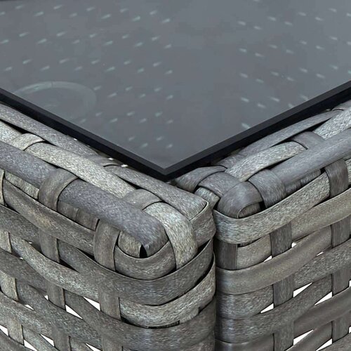 VidaXL vrtni stol sivi 75 x 40 x 37 cm od poliratana Slike