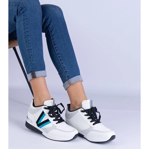 D/CEO marka niezdefiniowana White women&amp;#039;s sneakers with hidden wedge Ninella Slike