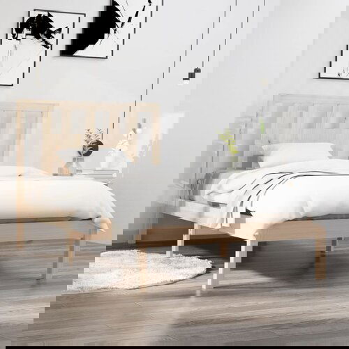 The Living Store Posteljni okvir iz trdne borovine 100x200 cm - Posteljni Okvir, (21529142) Slike