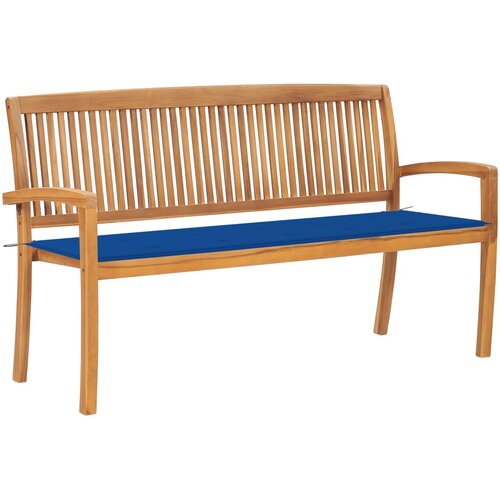  IvdaXL Složiva vrtna klupa s jastukom 159 cm od masovne tikovine Cene