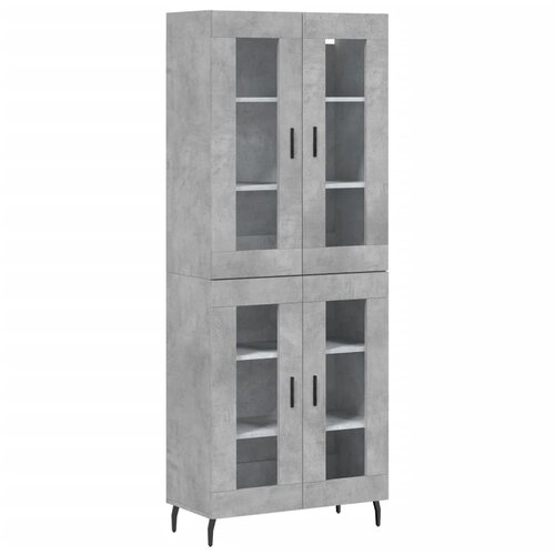 Maison Chic Visoka Komoda - Predalnik betonsko siva 69,5x34x180 cm inženirski les, (21720254) Slike