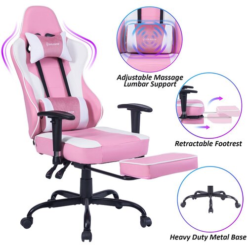 Von Racer Gejmerska stolica 8280 + Gaming sto Infinity GT-22 Pink Slike