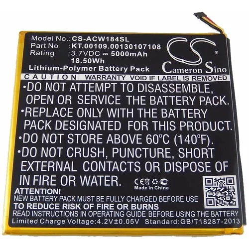 VHBW Baterija za Acer Iconia Tab A1-840, 5000 mAh