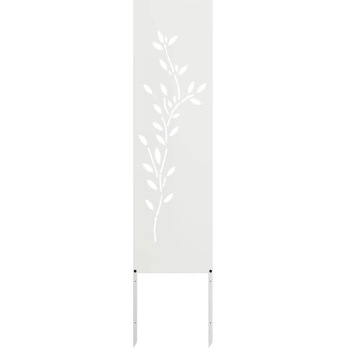  Privatnost u vrtu Bijelo 32 x 140 cm Hladno valjana čelična Slike