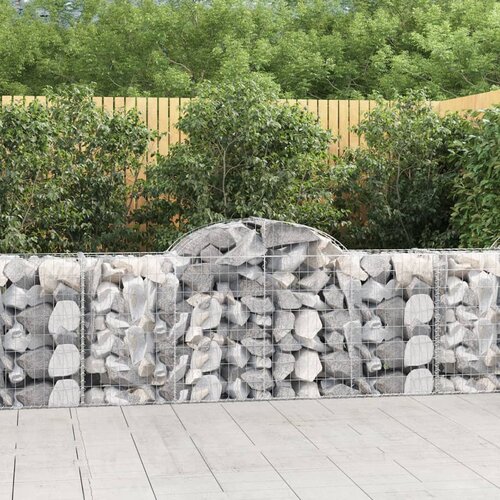 vidaXL Obokane gabion košare 15 kosov 200x50x80/100 cm cinkano železo Cene