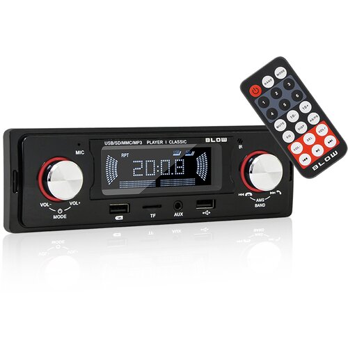  12V 1DIN auto radio 4x60W MP3 USB microSD Bluetooth Slike