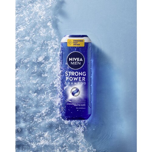 Nivea MEN Strong Power &amp;scaron;ampon za okrepitev in rast las 500 ml Slike