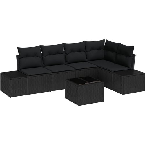 vidaXL 6-komponentni set vrtnog kauča s jastučićima bež poli ratan Cene