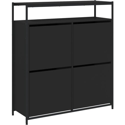 Maison Chic Omarice za obutev - Kopa za čevlje s 4 predali črna 100x34x112 cm, (21778396) Slike