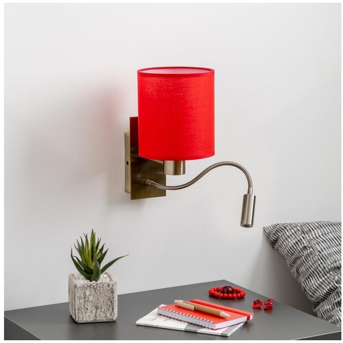  Brilagi - LED zidna lampa NUBILA 1xE27/25W/230V + LED/3W mesing/crvena Cene
