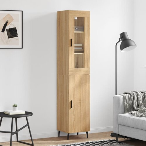 vidaXL Visoka komoda hrasta sonome 34 5x34x180cm od konstruiranog drva Cijene