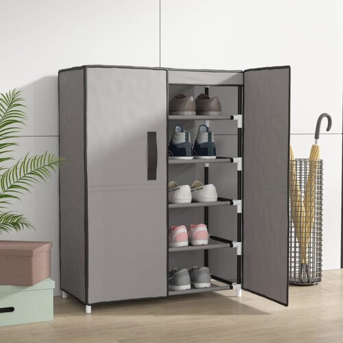 VidaXL Omarica za čevlje siva 60x28x90 cm iz blaga Slike
