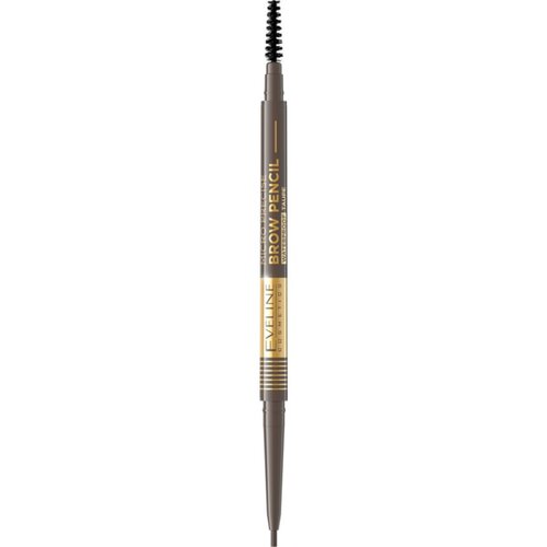 Eveline Cosmetics Micro Precise vodootporna olovka za obrve sa četkicom 2 u 1 nijansa 01 Taupe 4 g Slike