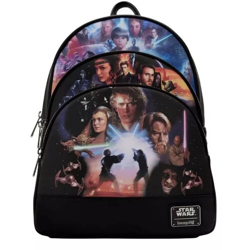 Loungefly Star Wars Trilogy 2 Triple Pocket Mini Backpack Slike