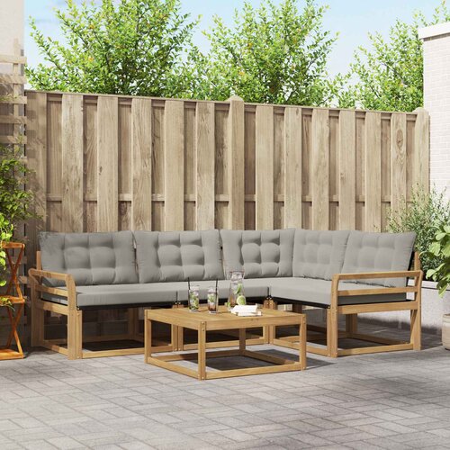  Set vanjskih sofa 5 kom. Bijela i svjetlosiva Cijene