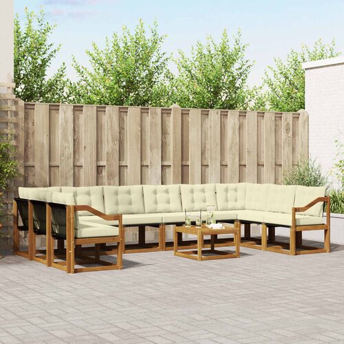  Set vanjskih sofa s jastukom 11 pcs Prirodna i krem Cene