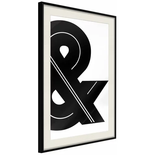  Poster - Ampersand (Black and White) 30x45