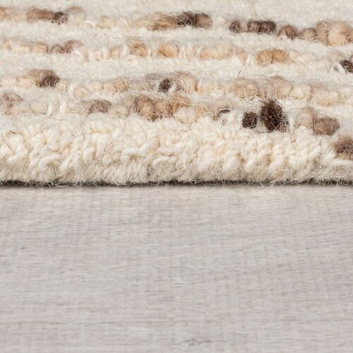 Flair Rugs Smeđi/krem vunen tepih 120x170 cm Abstract Swirl &amp;ndash; Slike