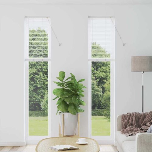 vidaXL Zavjesa za prozor sa zavjesama Ostalo Bijela 80 x 130 cm Aluminij Cene