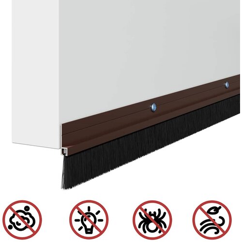  Držač četke za vrata 2 pcs Smeđa 100 cm Aluminijski legura Slike