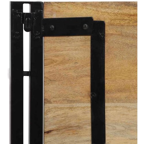 VidaXL uzglavlje 100 cm puno drvo mango i željezo Slike