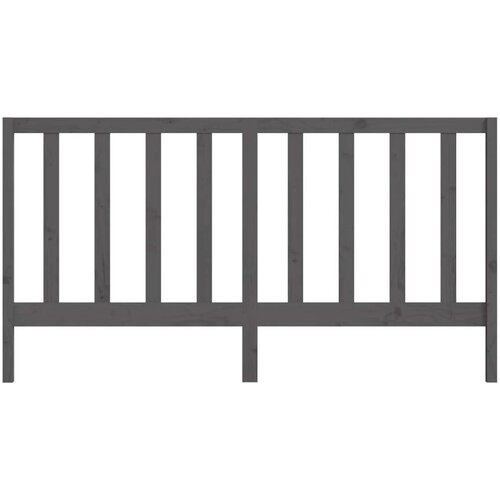  Uzglavlje za krevet sivo 206 x 4 x 100 cm od masivne borovine Slike