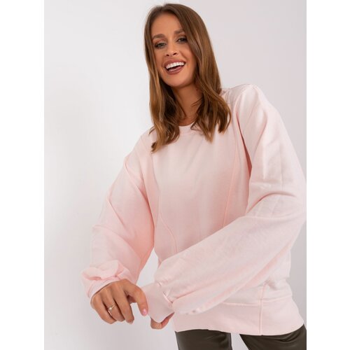 Fashion Hunters Light Pink Wide Women's Sweatshirt Slike