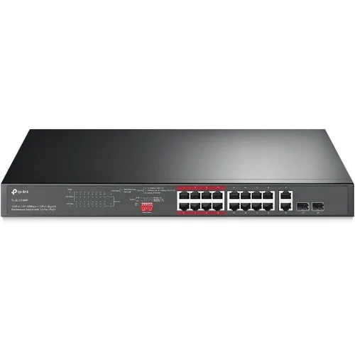 Tp-link 16-Port 10/100 Mbps + 2-Port Gigabit Rackmount switch stikalo z 16-Port PoE+