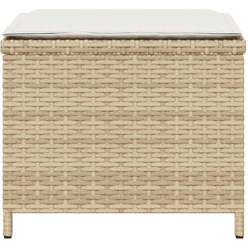  Vrtni taburei s jastucima 4 kom bež 41x41x36 cm od poliratana Slike