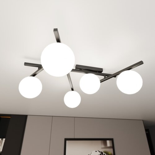  plafonsko svetlo smart 5xE14/10W/230V crno/belo Slike