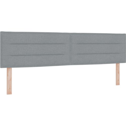  LED uzglavlje s linijama dizajna svjetlosivo 90 cm tkanina Slike