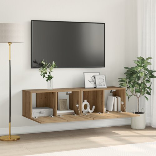 VidaXL set TV ormarića Umjetni hrast MDF Srednje TV ormarić Pravokutni Slike