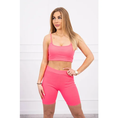 Kesi Set with high waisted pink neon trousers